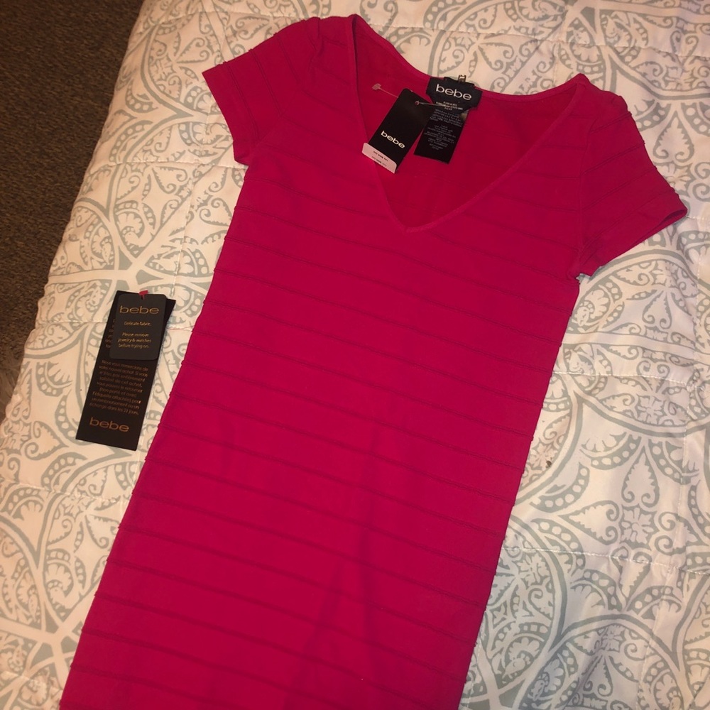 Bebe tight pink bodycon dress